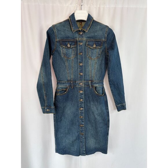 New Stetson Western Denim Blue Dress, Women's Sz Small - Picture 1 of 10